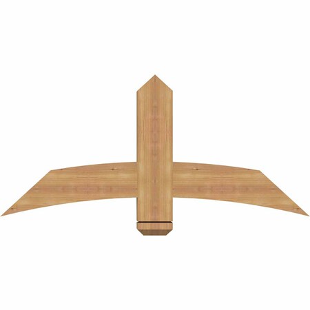 Ekena Millwork Bellingham Timber Gable Bracket, Western Red Cedar, 48"W x 22"H x 3 1/2"D x 5 1/2"F, 11/12 Pitch GBW048X22X0406BEL00SWR